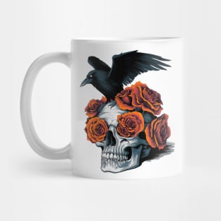 Floral Skull: Beauty and Darkness in Harmony Mug